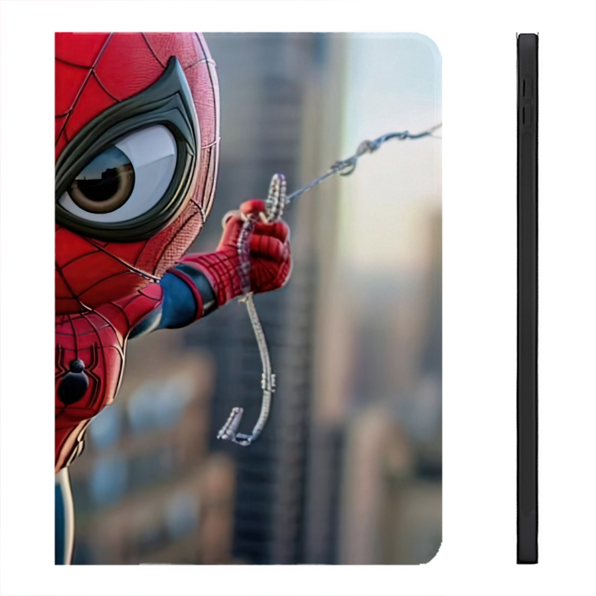 （画像用） Spider Man スパイダーマン IPadケース ペンホルダー付き ブックスタイルデザイン
